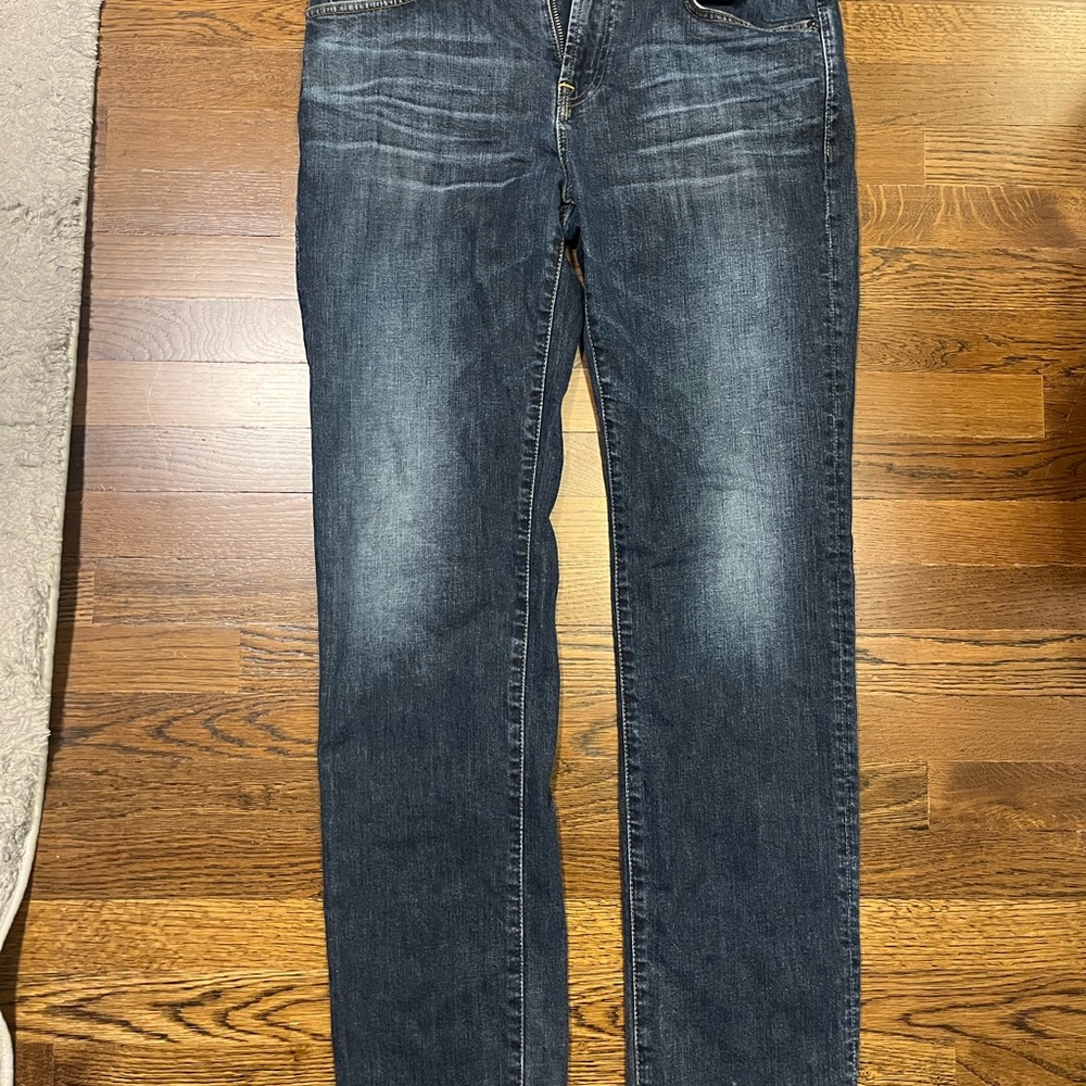 7 For All Mankind Dark Wash Straight Jeans